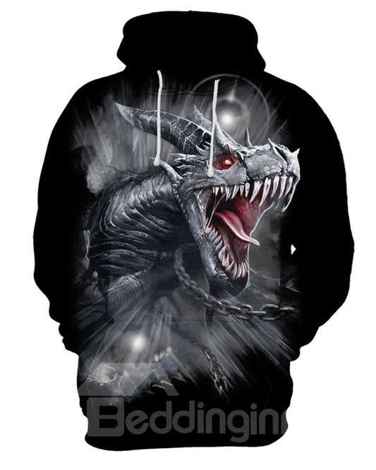 Sudadera con capucha pintada 3D del poliéster ligero del jersey atlético modelo suelto