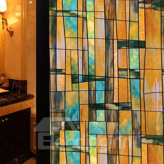 Statischer Aufkleber für Fensterfolien mit europäischer Zeichnung ohne Kleber