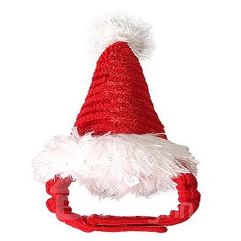Meerschweinchen-Weihnachtskostüm, niedliche rote Fleece-Mütze