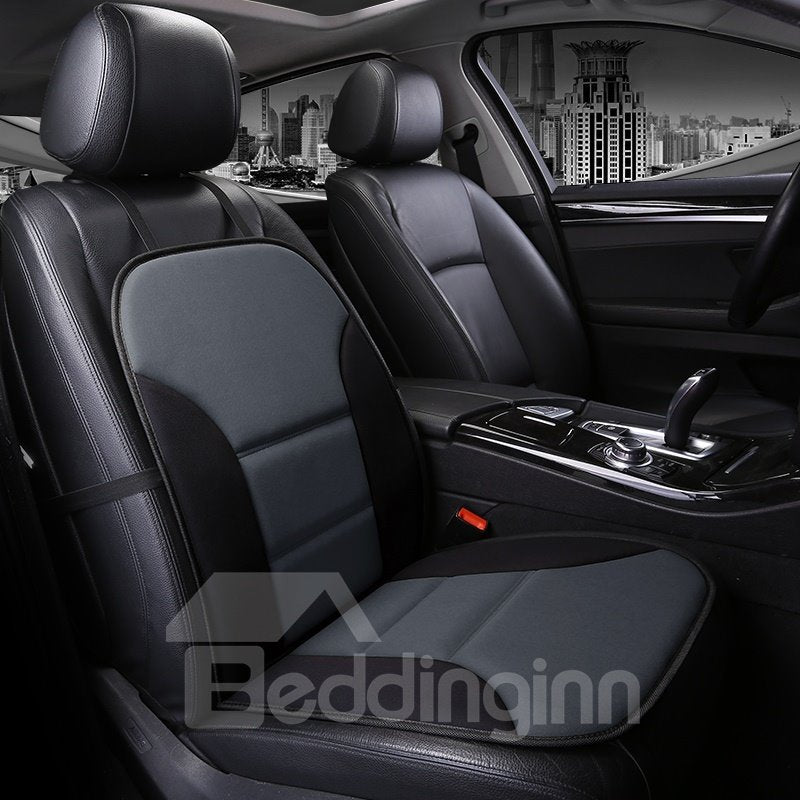 Simple Style Color Matching PU Leather Front Single-seat Car Seat Cover