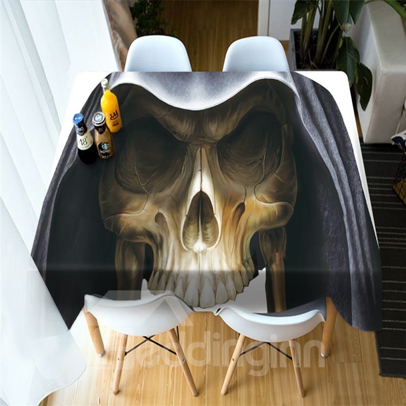 La calabaza y la bruja 3D celebran el paño de cubierta de tabla del poliéster de la impresión de Halloween