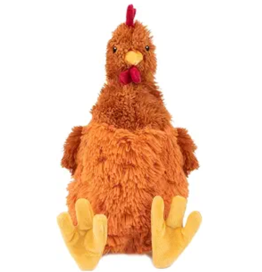 Best Pet Supplies Interactive Squeaky Dog Toy - Crinkle Chicken, Brown