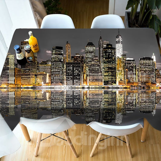 Home Use Rectangle Polyester Oilproof Waterproof 3D Tablecloth