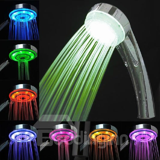 Druckerhöhungs-LED-Duschkopf-Wasserhahn in sieben Farben 