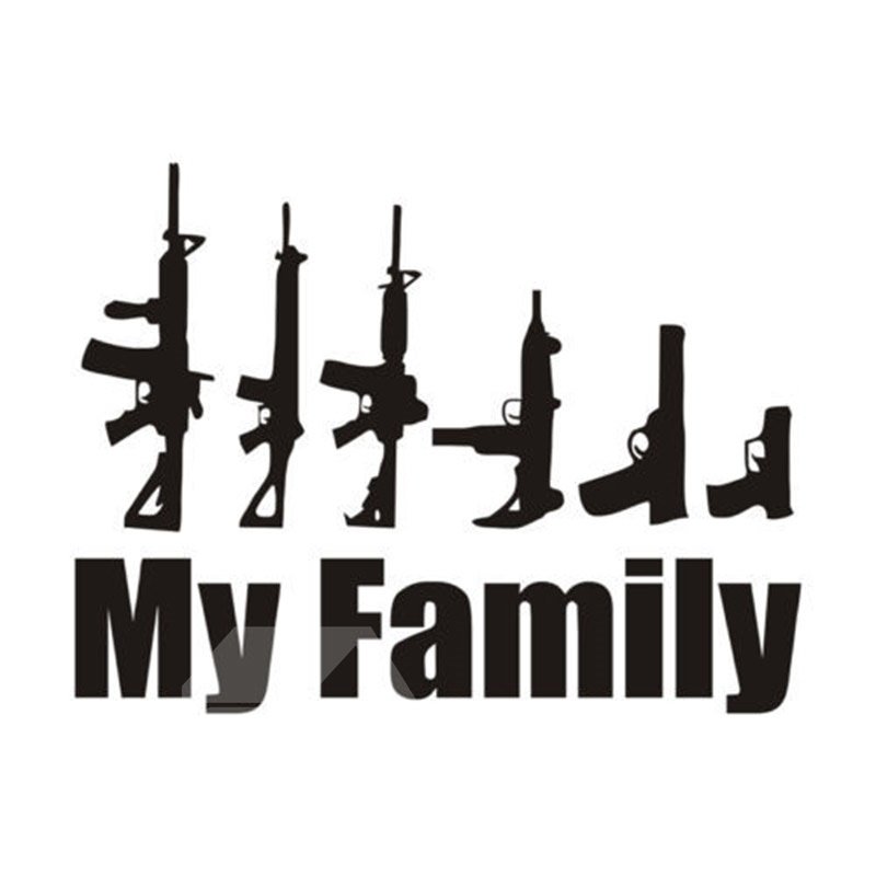Gun Family And Field Military Enthusiasts Car Stickers