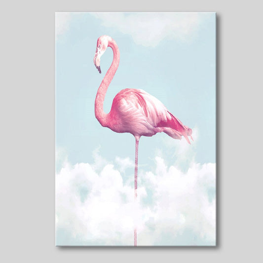 Flamingo-Sprühmalerei im nordischen Stil, moderne Wanddekoration, ungerahmte Drucke