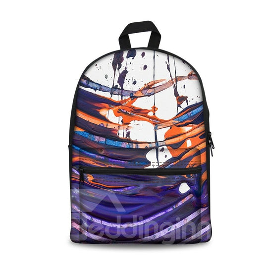 Neue Mode 3D abstrakte Aquarell Malerei Rucksack Studenten Schule Campus Taschen