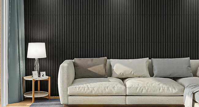 art 3d slat textured wall panels pvc